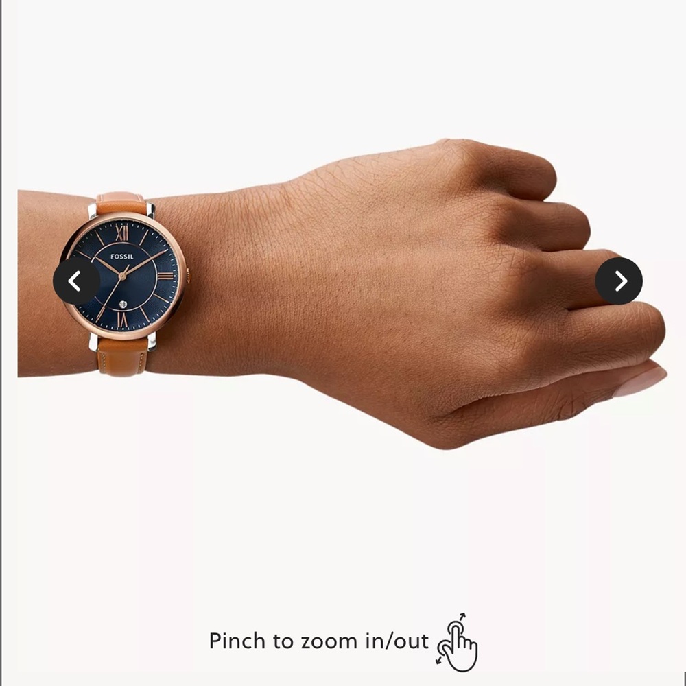 Fossil Women's Blue and Tan Watch - Picture 2 of 3